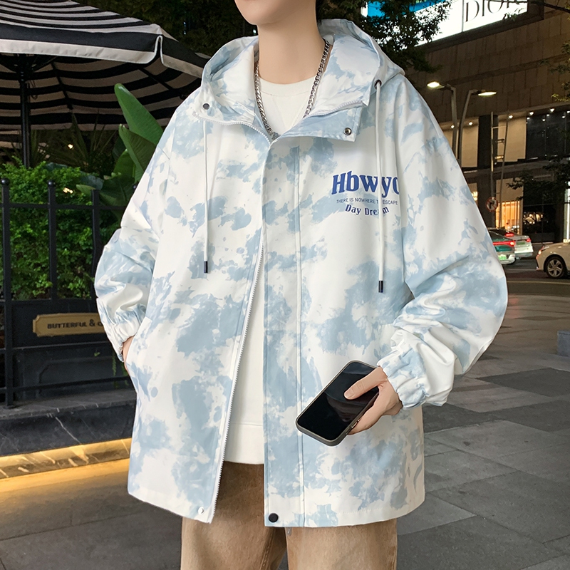 2025秋季青少年港风日系潮流宽松上衣外套男生时尚帅气连帽