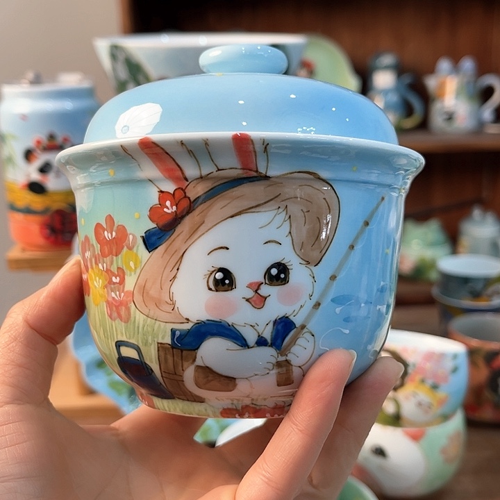 陶景德镇釉下手绘陶瓷 