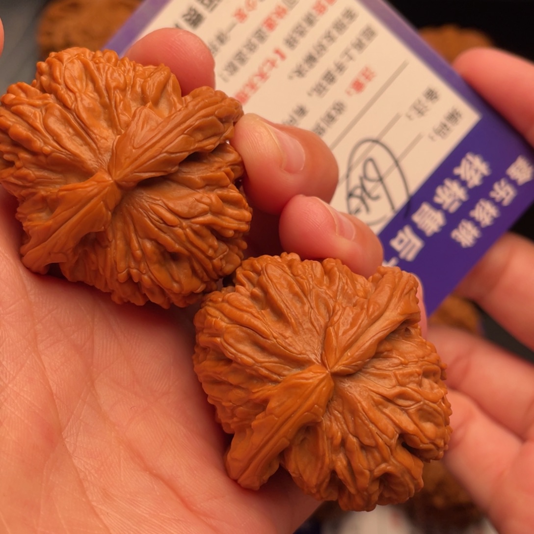 把件文玩核桃粗棱白狮子41