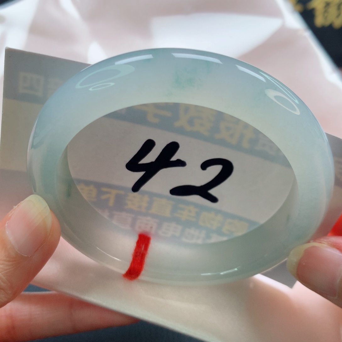 未镶嵌手镯翡翠正圈冰胶水润晴水