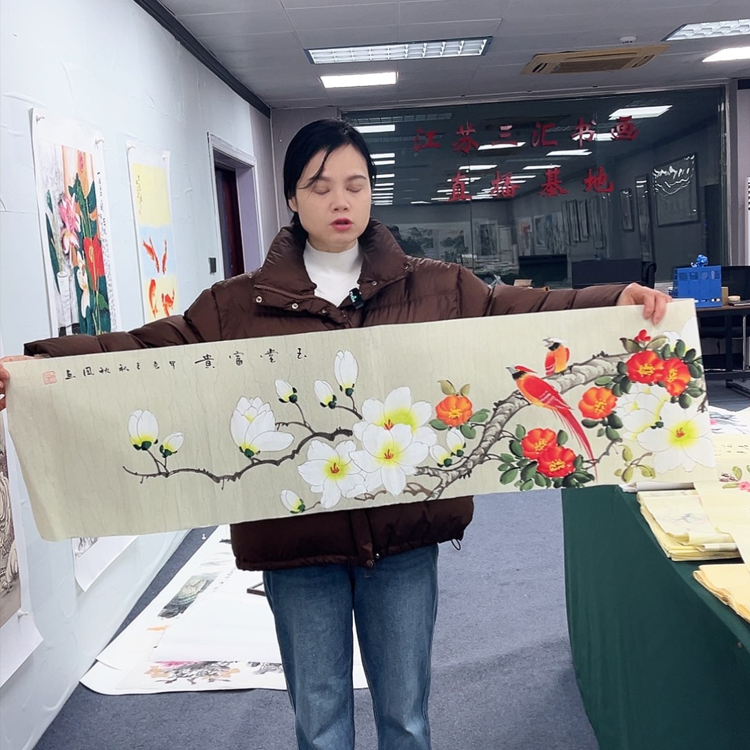 国画国画作品纯手工绘制