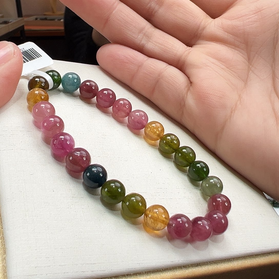 手串碧玺未镶嵌7mmmmmmm