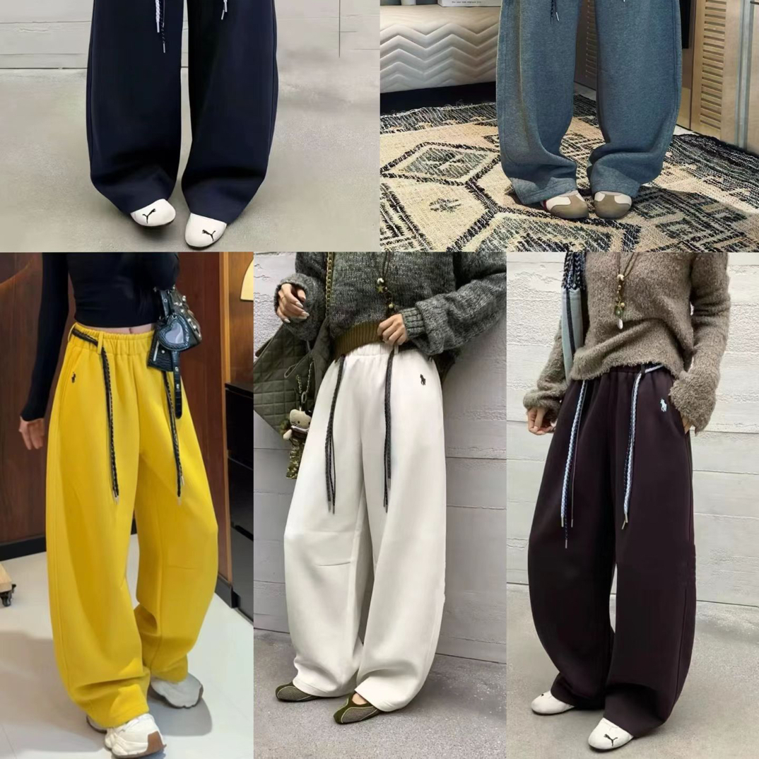 新款加绒阔腿休闲裤9662