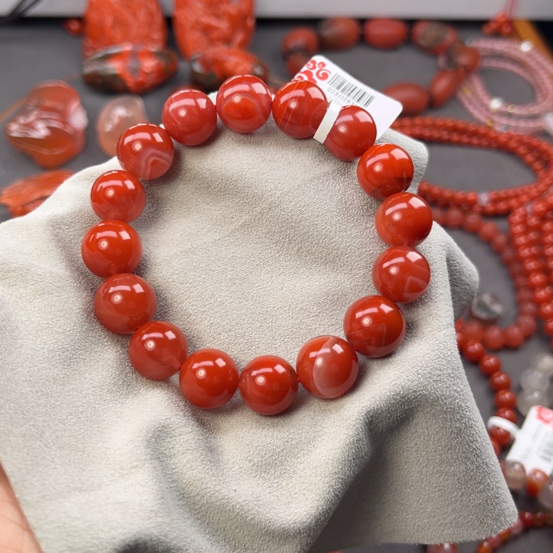 南红玛瑙未镶嵌手链