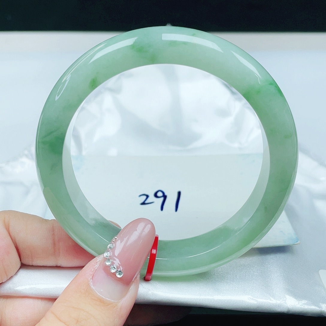 翡翠未镶嵌手镯 正圈57+