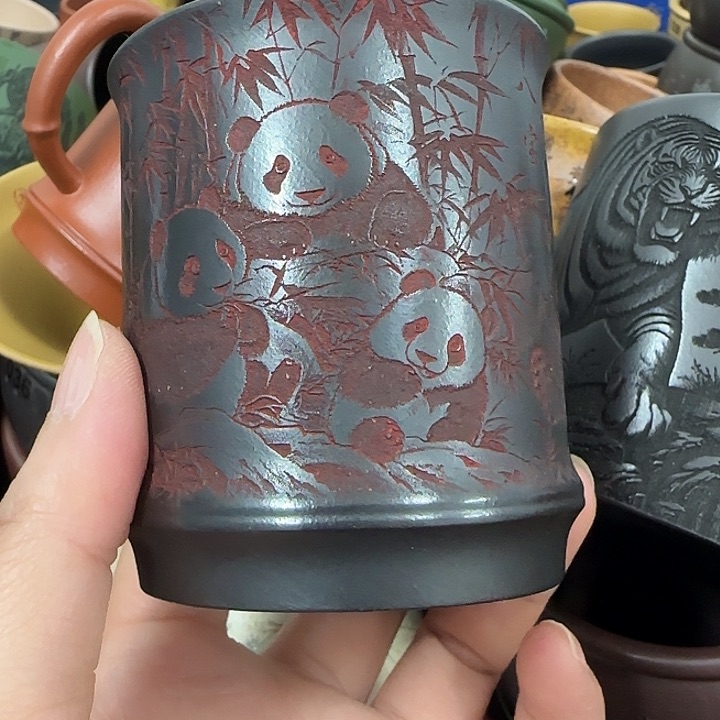 紫砂茶杯紫砂主人杯大放漏