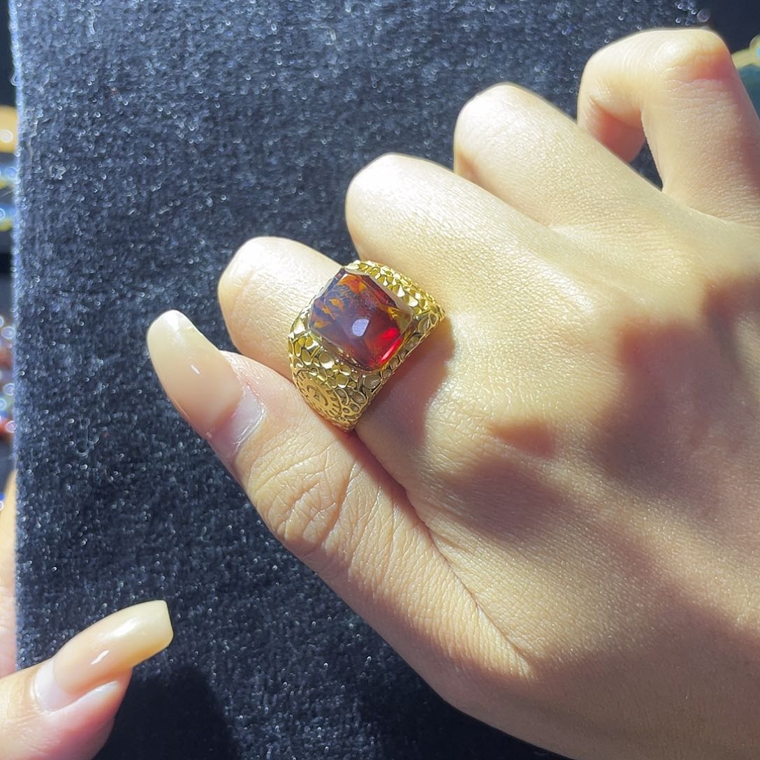 琥珀珠宝奇石银S925镶嵌