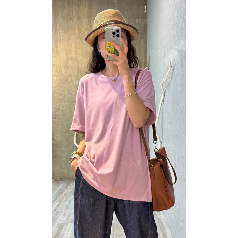 3559-夏季宽松纯色T恤