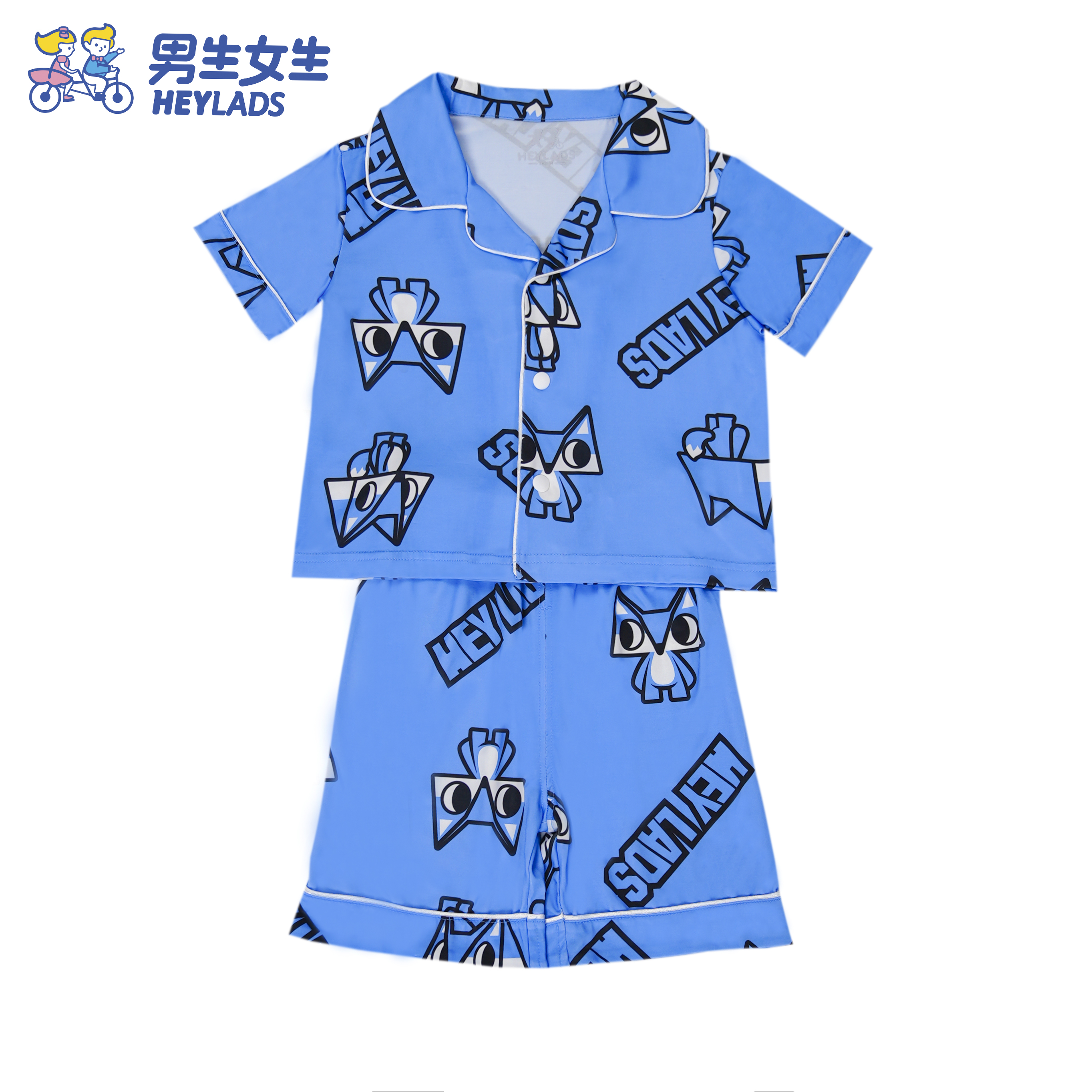男生女生【男小童家居服套装】【3-6周岁】短袖圆领卡通图案休闲夏季