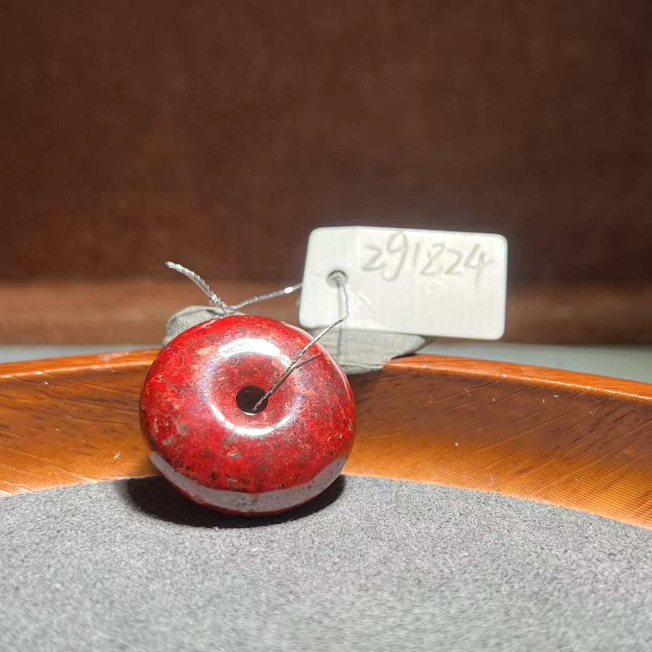 天然辰砂【张老斯珠宝】天然朱砂平安扣吊坠zg1824