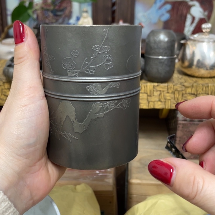 锡中古艺术品摆件