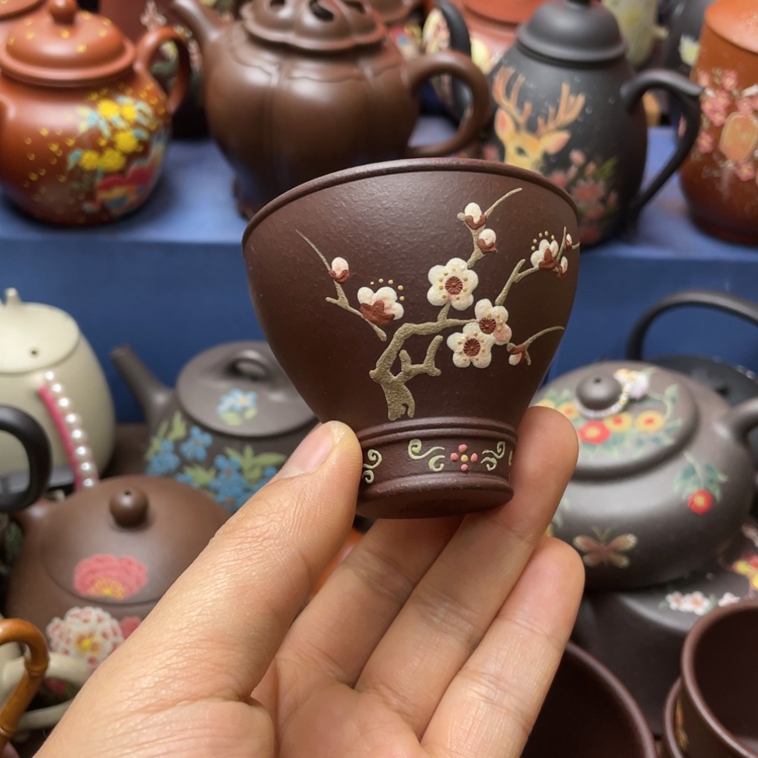 红泥茶杯紫砂主人杯100cc