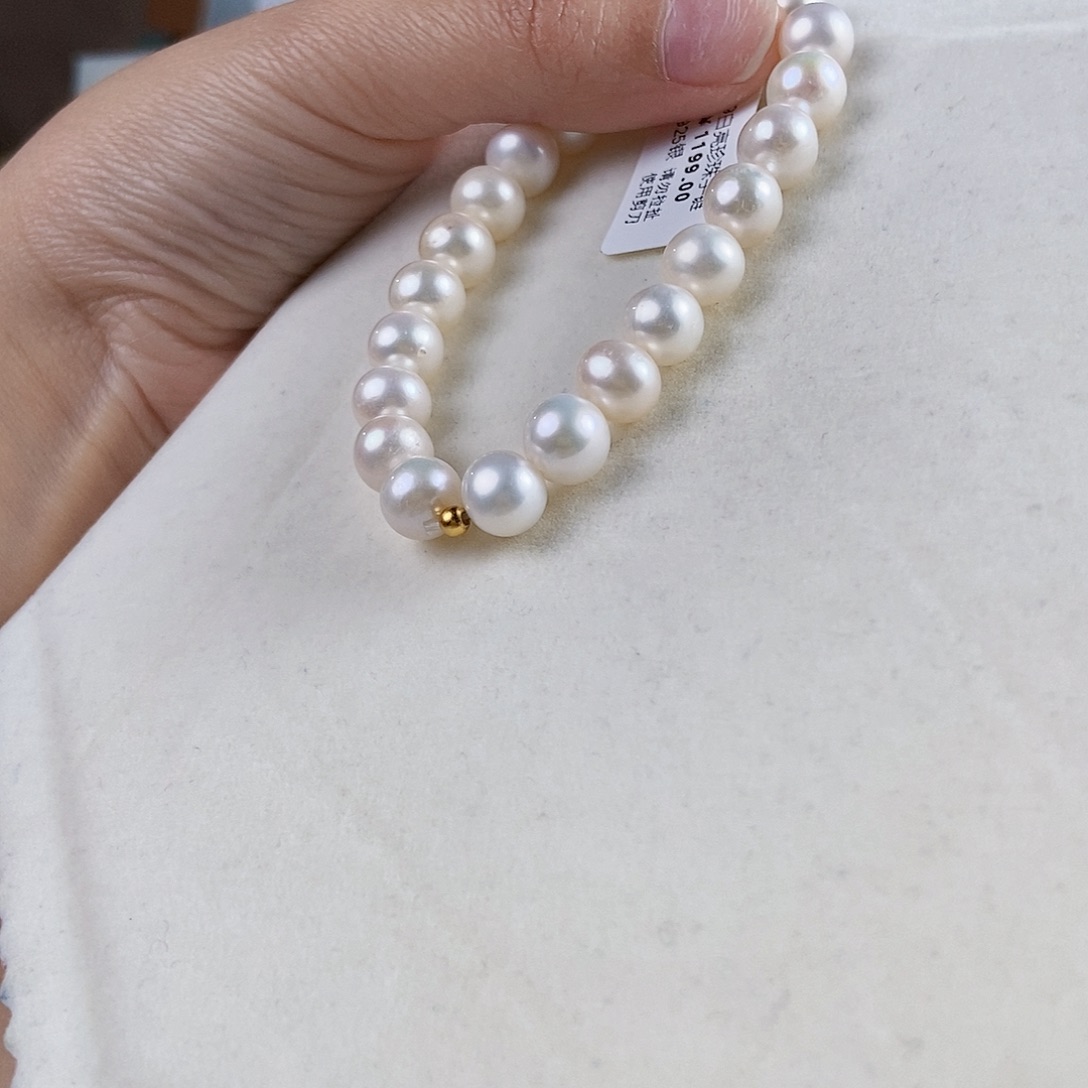 淡水珍珠手绳银S925镶嵌
