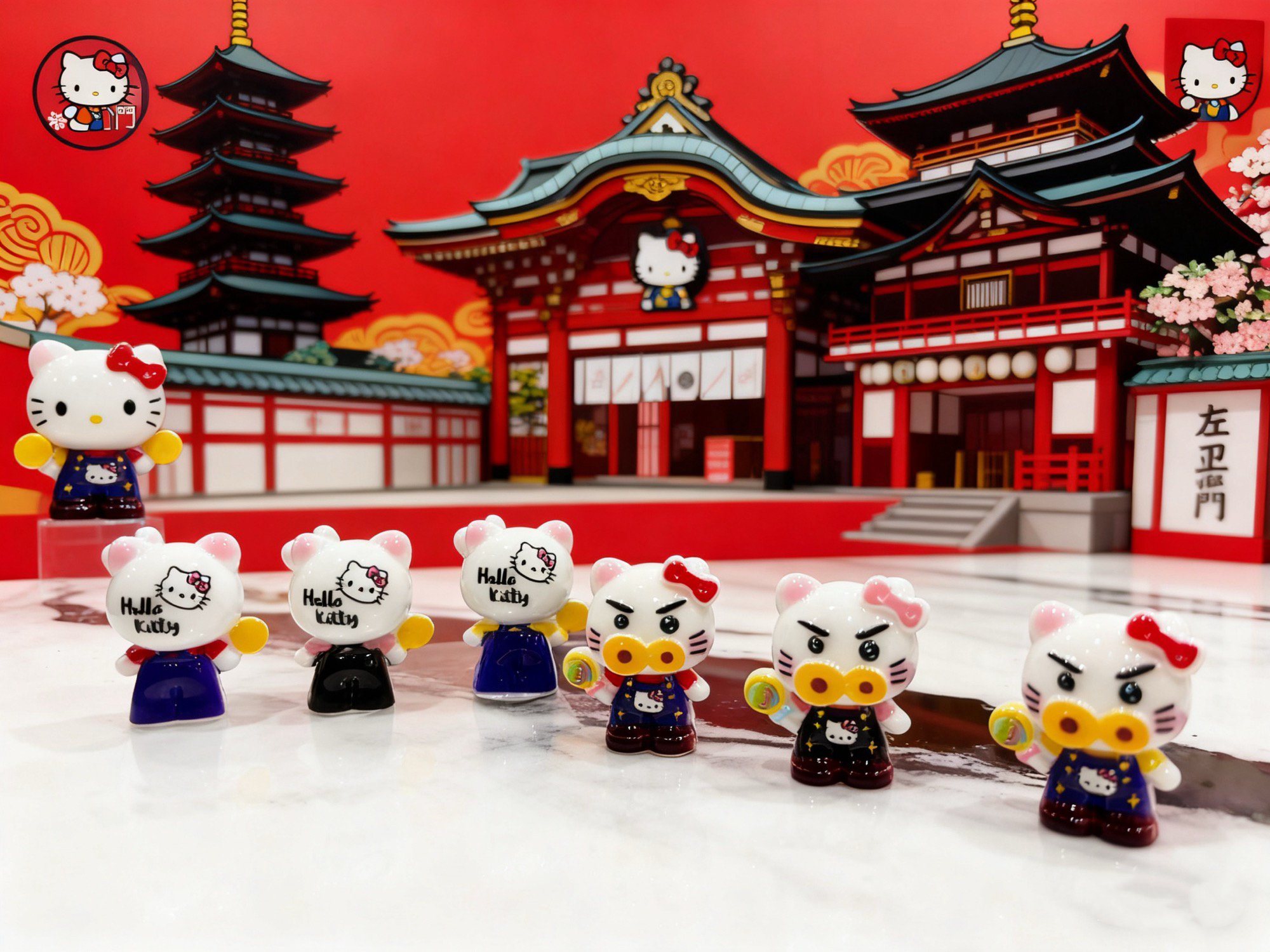 【歪歪定制】手持棒棒糖kitty左卫门高品质创意树脂diy配件