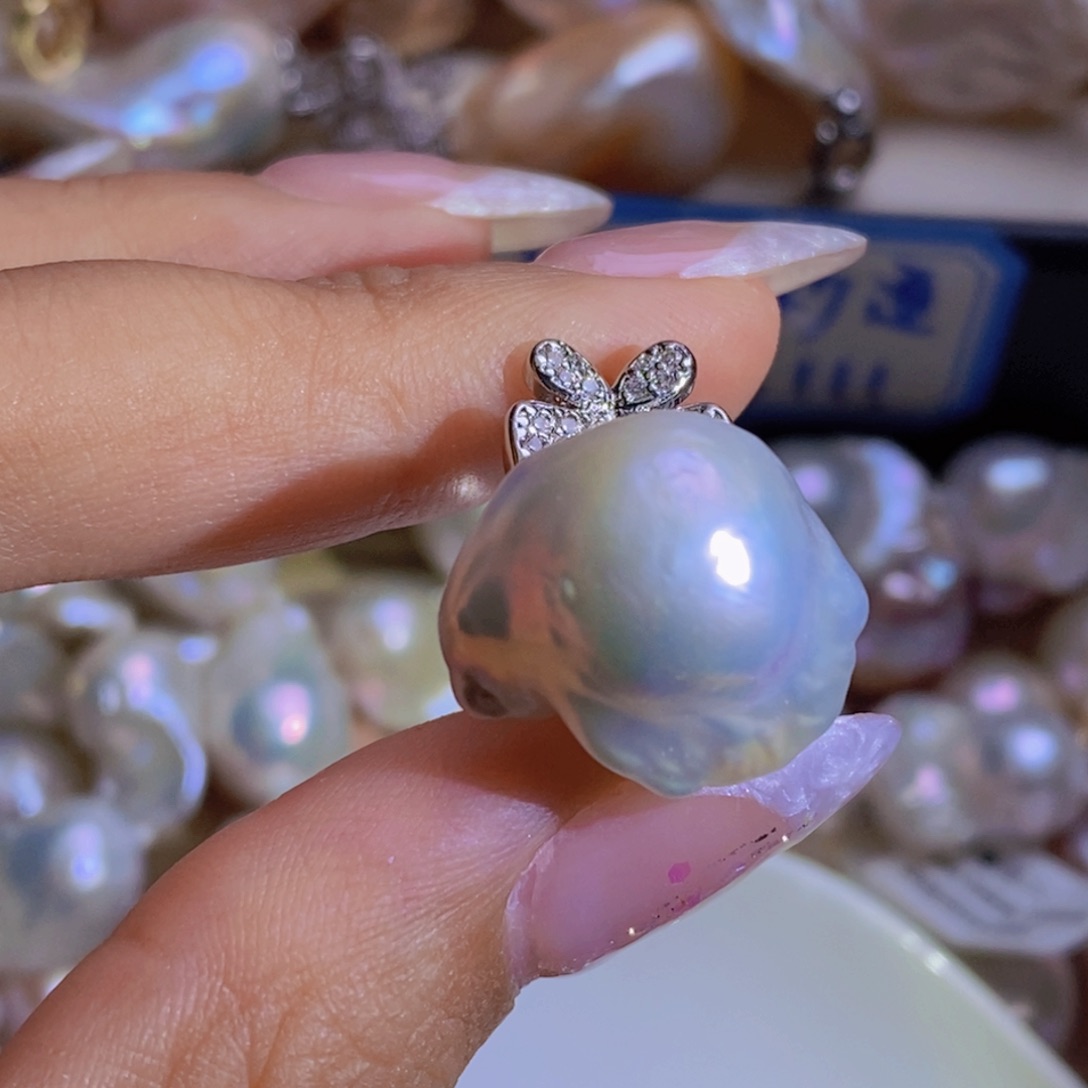 合金淡水珍珠天然珍珠无染色，无优化