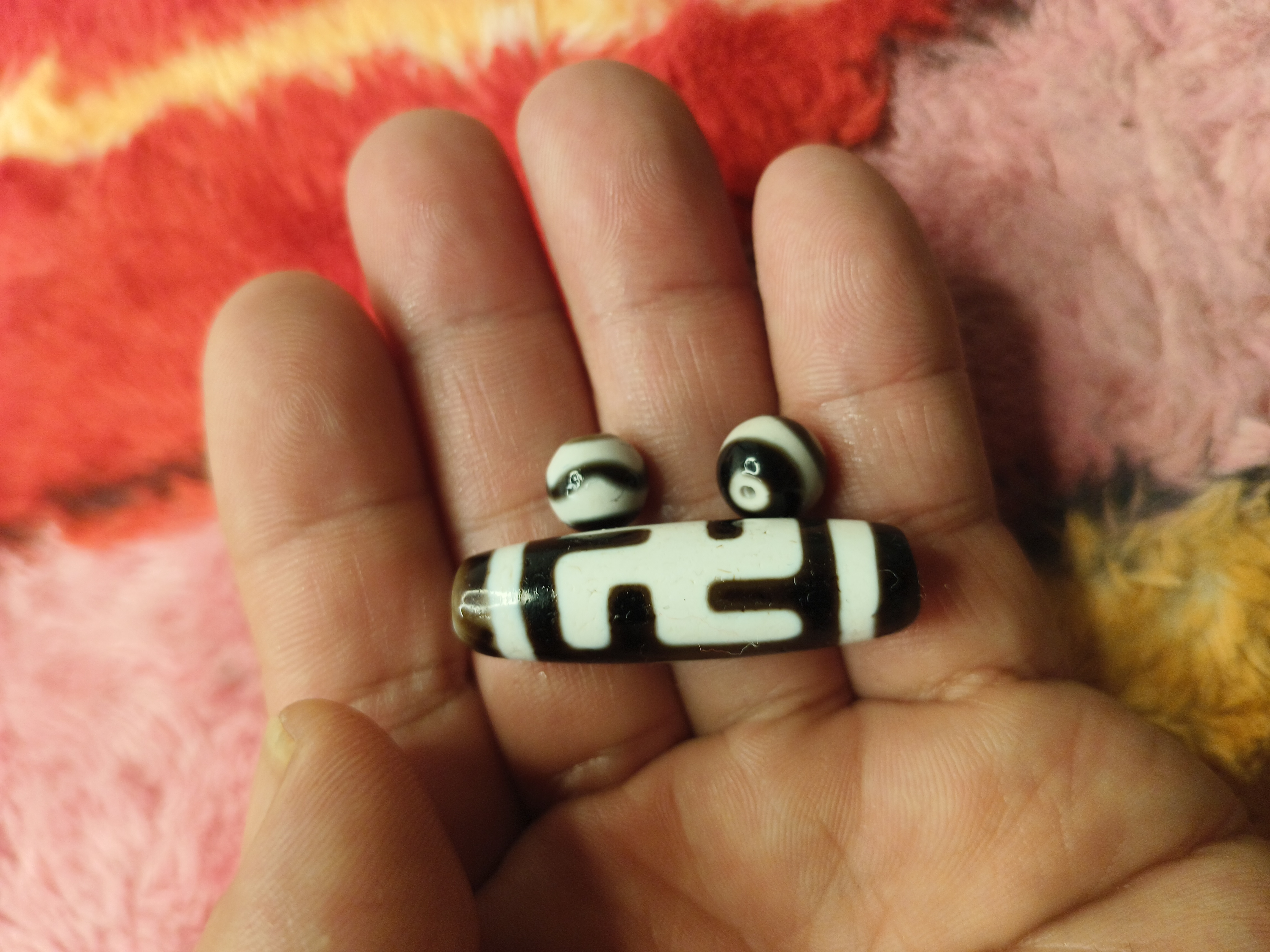 黑白一眼万字锁骨链