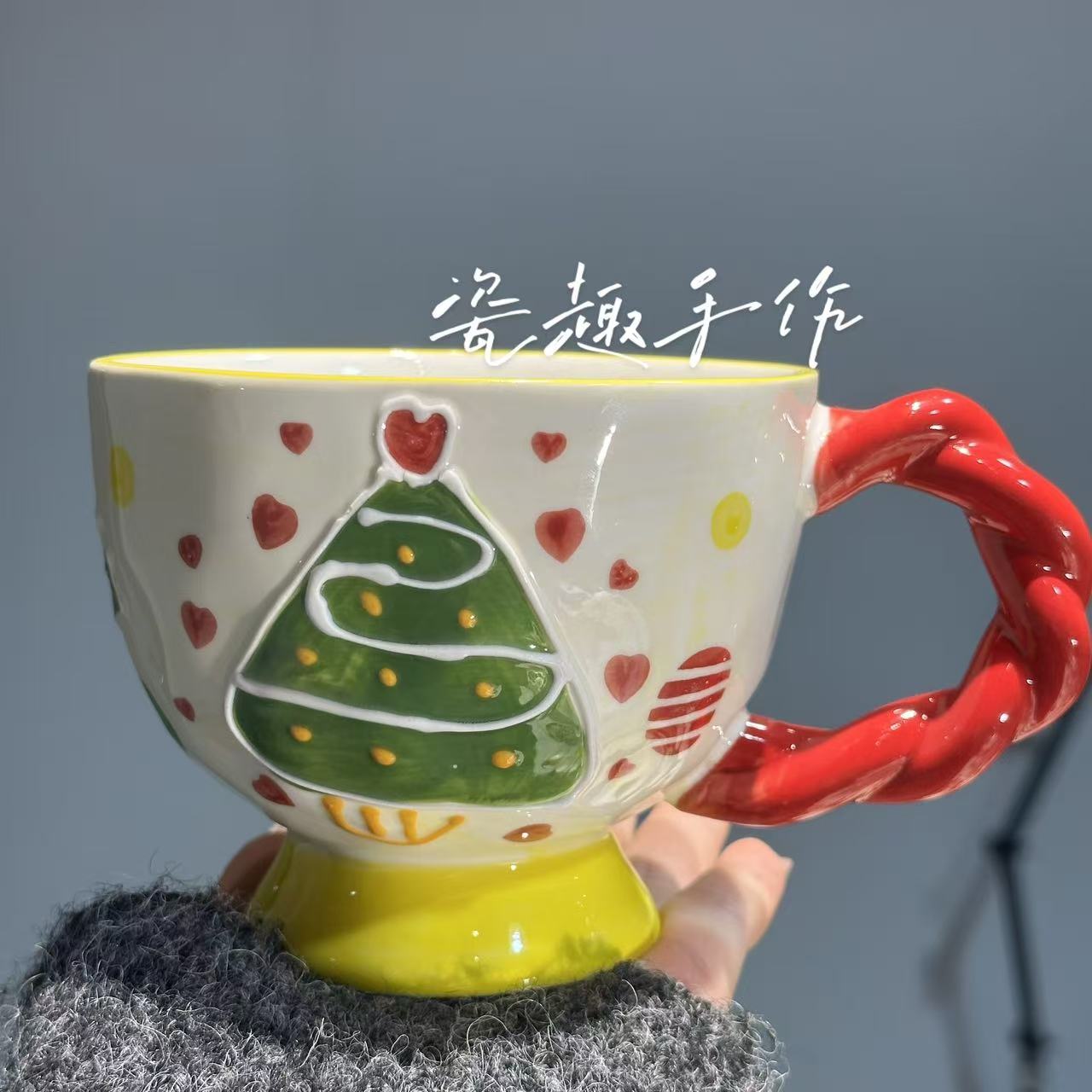 景德镇手工可爱少女心马克杯