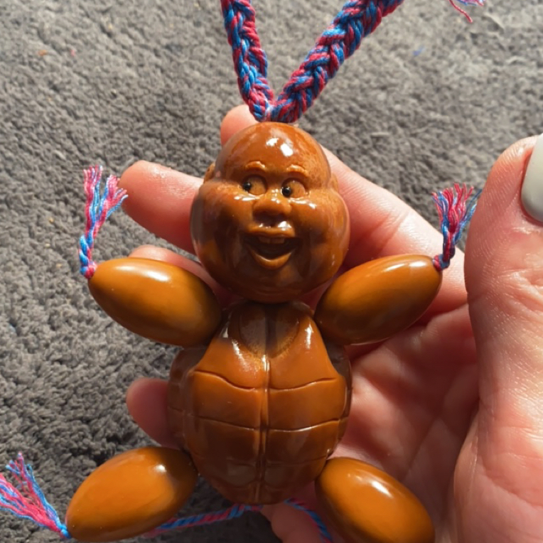 橄榄核雕刻文玩龟仙人网红人绳子颜色随机