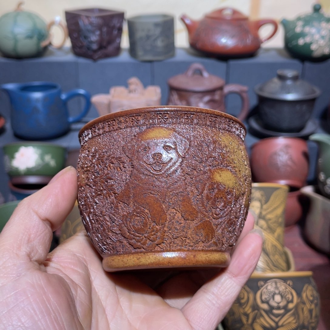 原矿紫砂手工主人杯