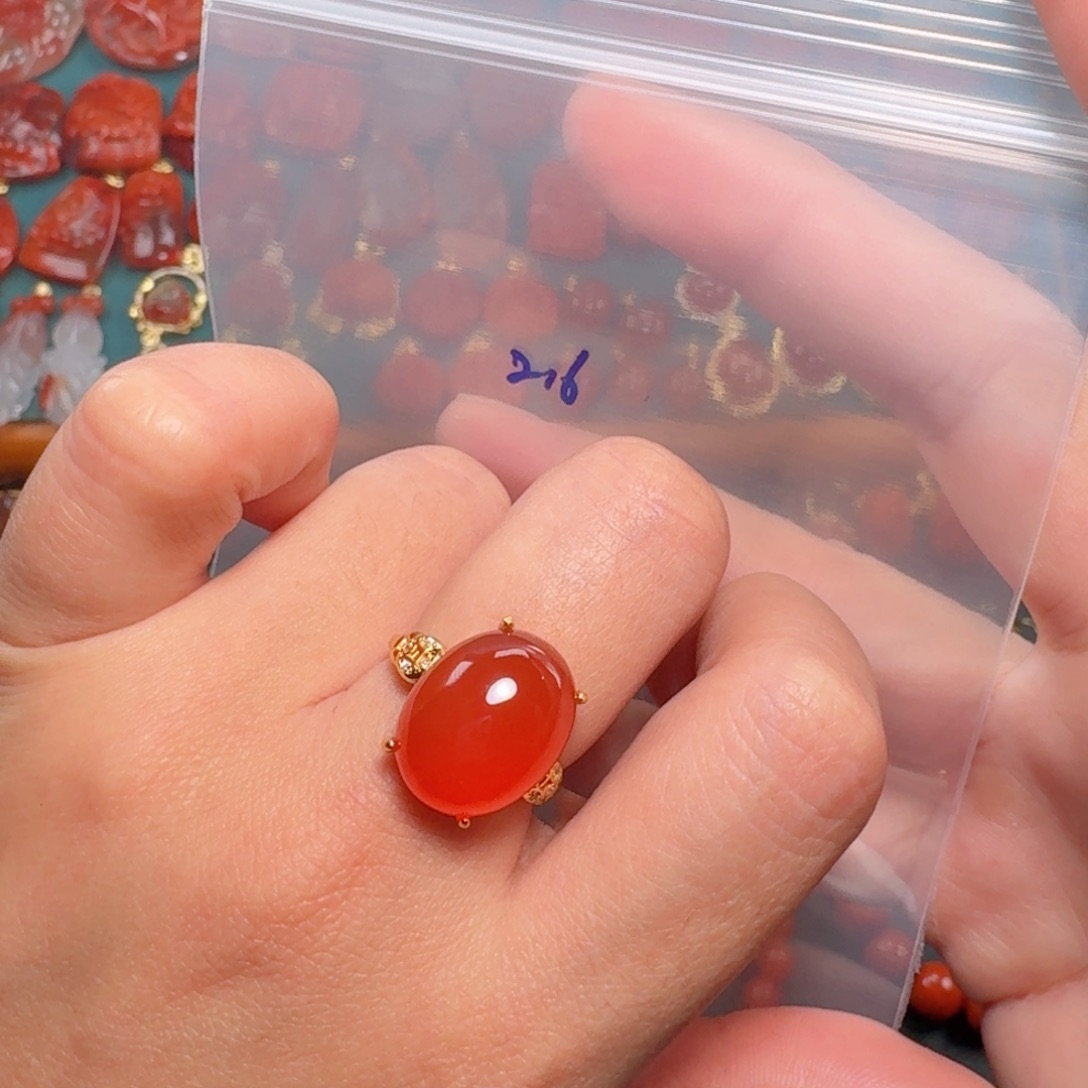 南红玛瑙南红银S925镶嵌