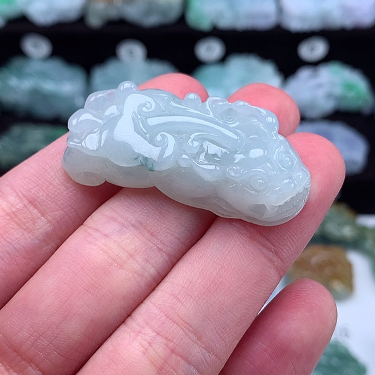 【闪购商品】翡翠颈饰未镶嵌貔貅