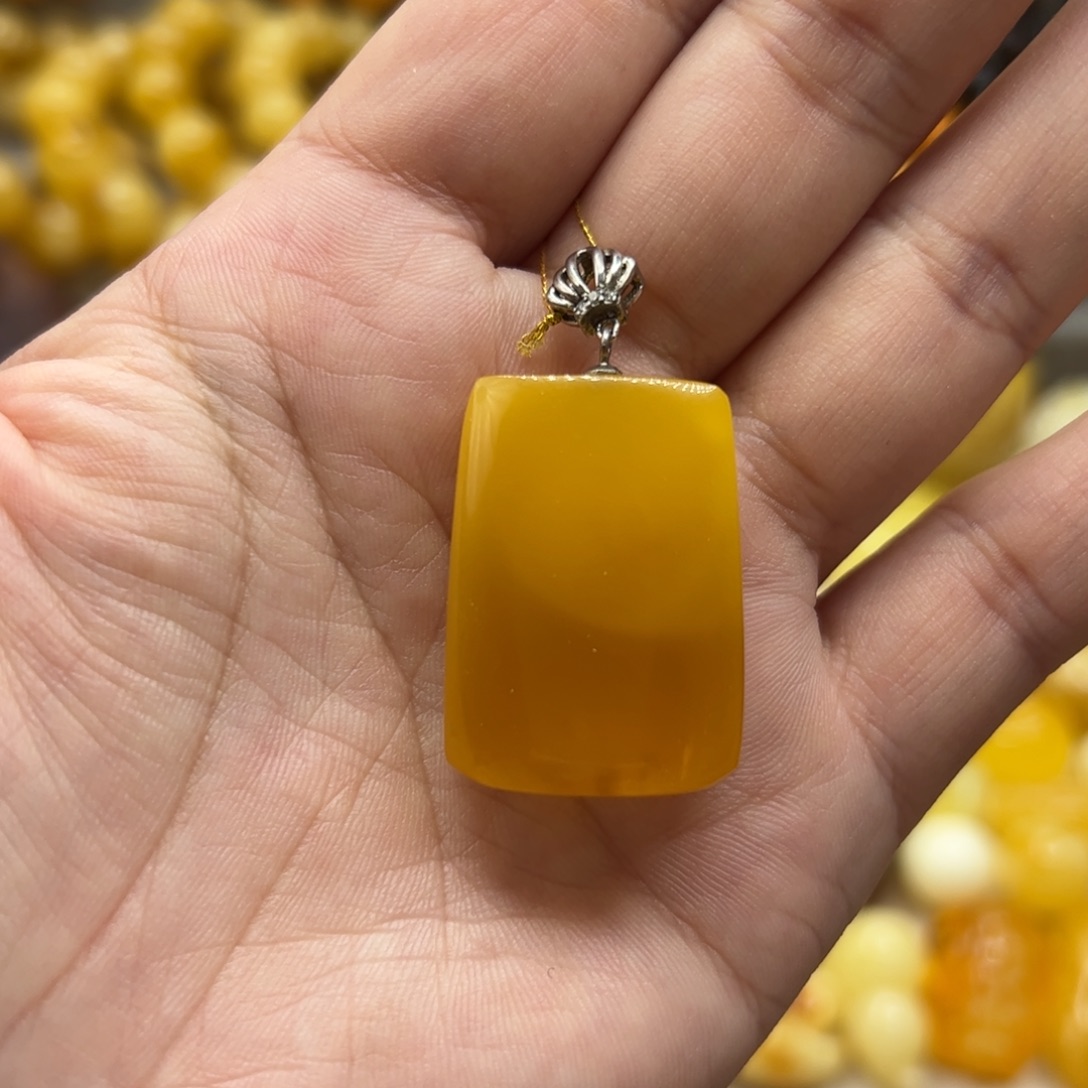 琥珀银S925镶嵌珠宝奇石