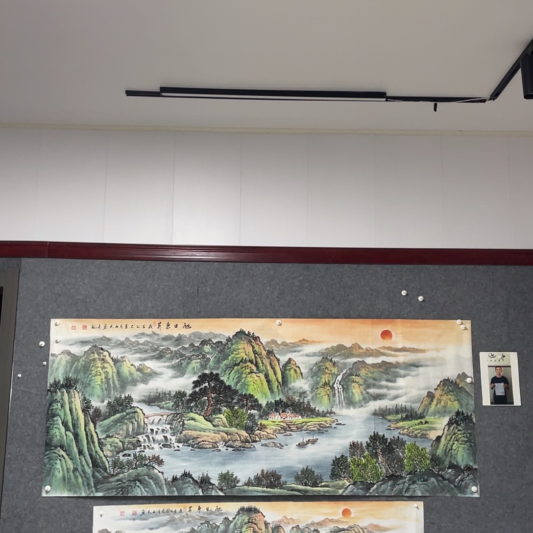 人***途国画小八尺画芯 捡漏