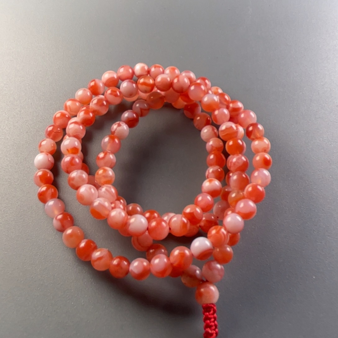 南红玛瑙天然原矿杨柳冷水河花珠多宝6+多圈未镶嵌