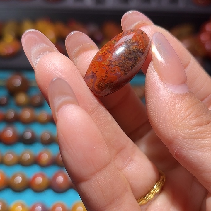 玛瑙/玉髓未镶嵌战国红珠子