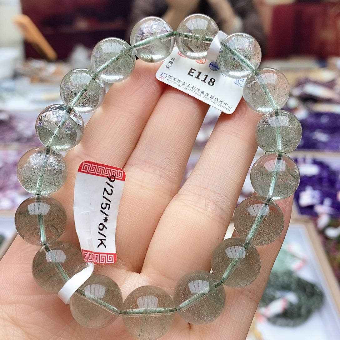 水晶手链未镶嵌E118绿幽灵