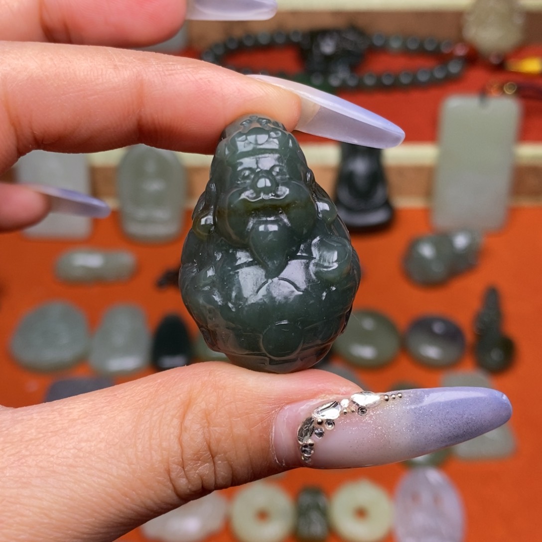 和田玉颈饰未镶嵌穿绳需备注