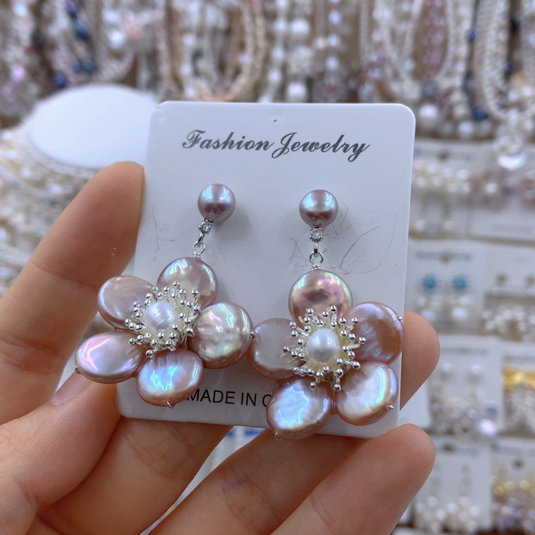 银S925镶嵌项链耳饰淡水珍珠