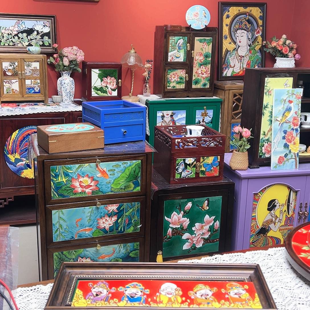 唐***浪手工艺品琉璃福居好看的