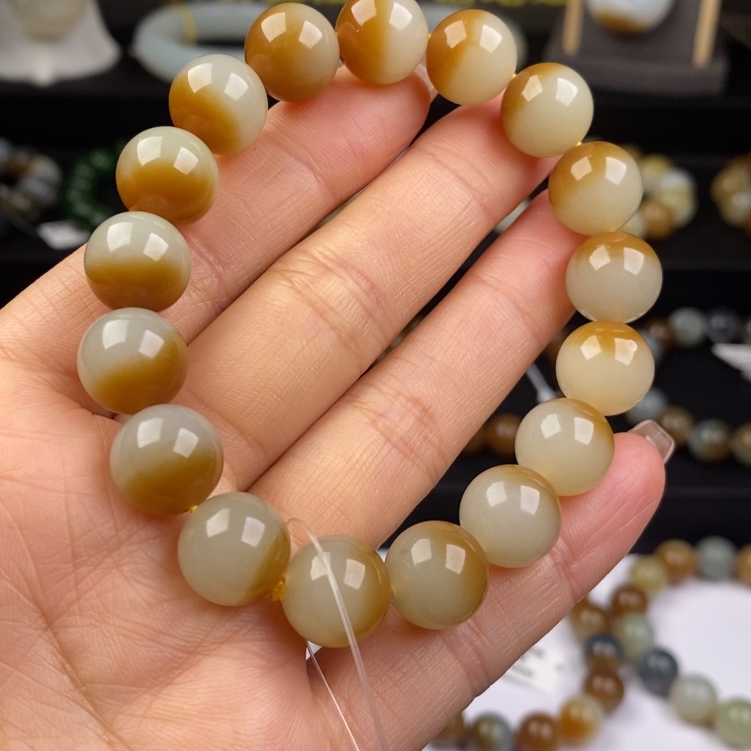 和田玉手串未镶嵌b****u