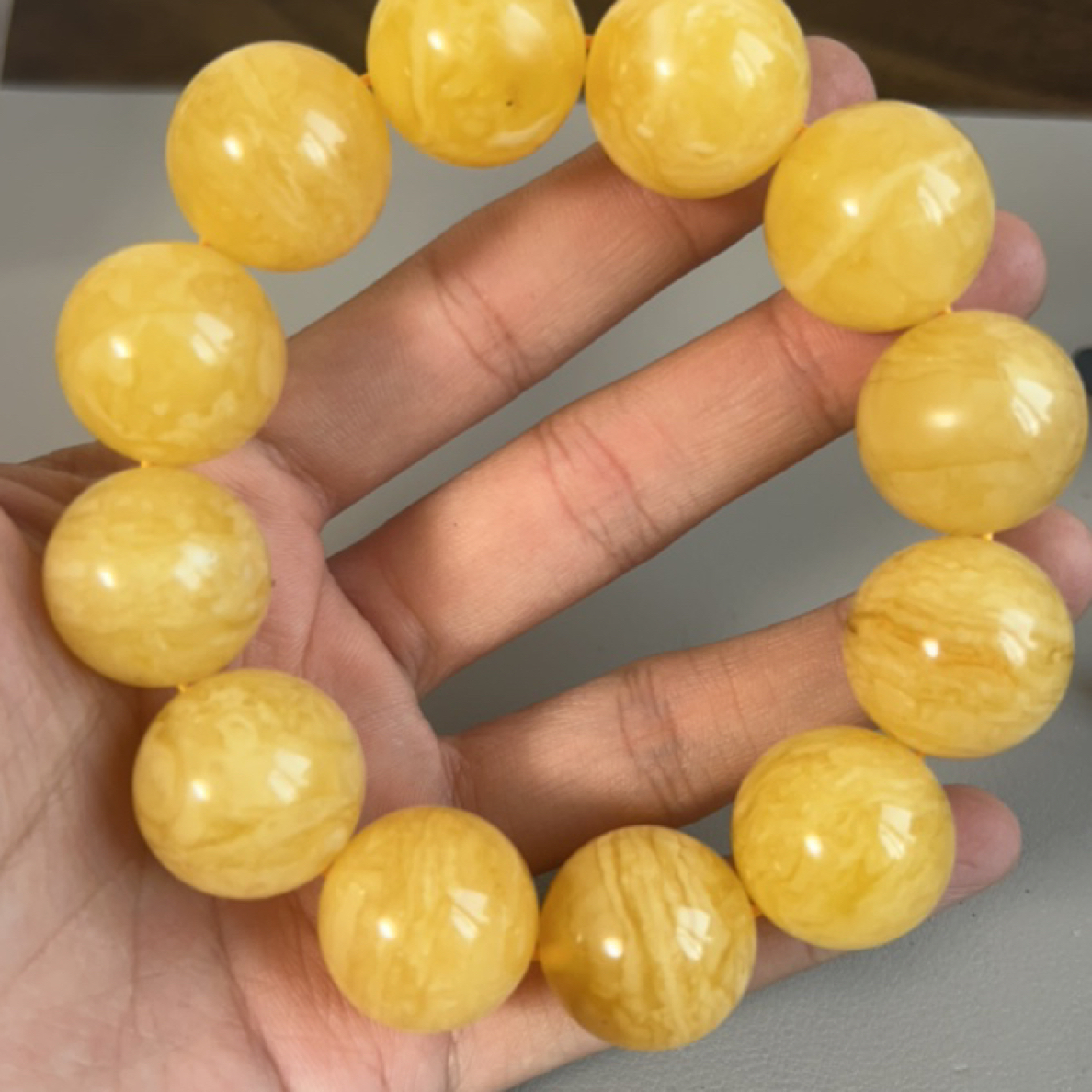 天然蜜蜡单珠手链货号173
