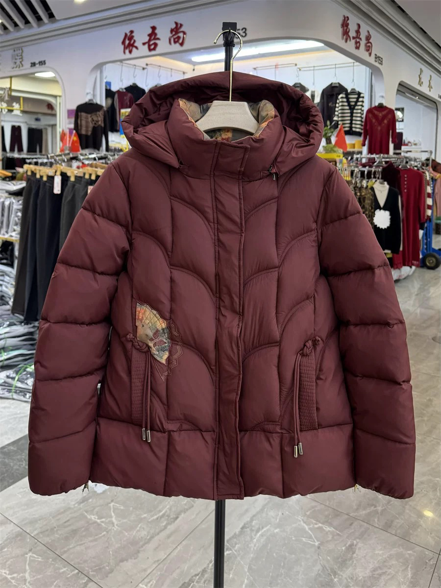 中年妈妈冬季绒棉服老年人保暖棉袄中老年女奶奶秋冬装棉衣外套