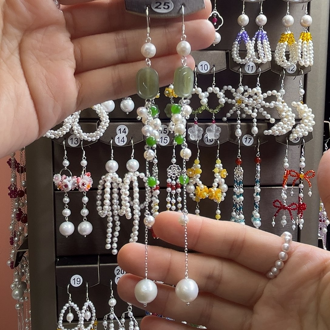 学***墨925银博雅手作S925纯银耳饰