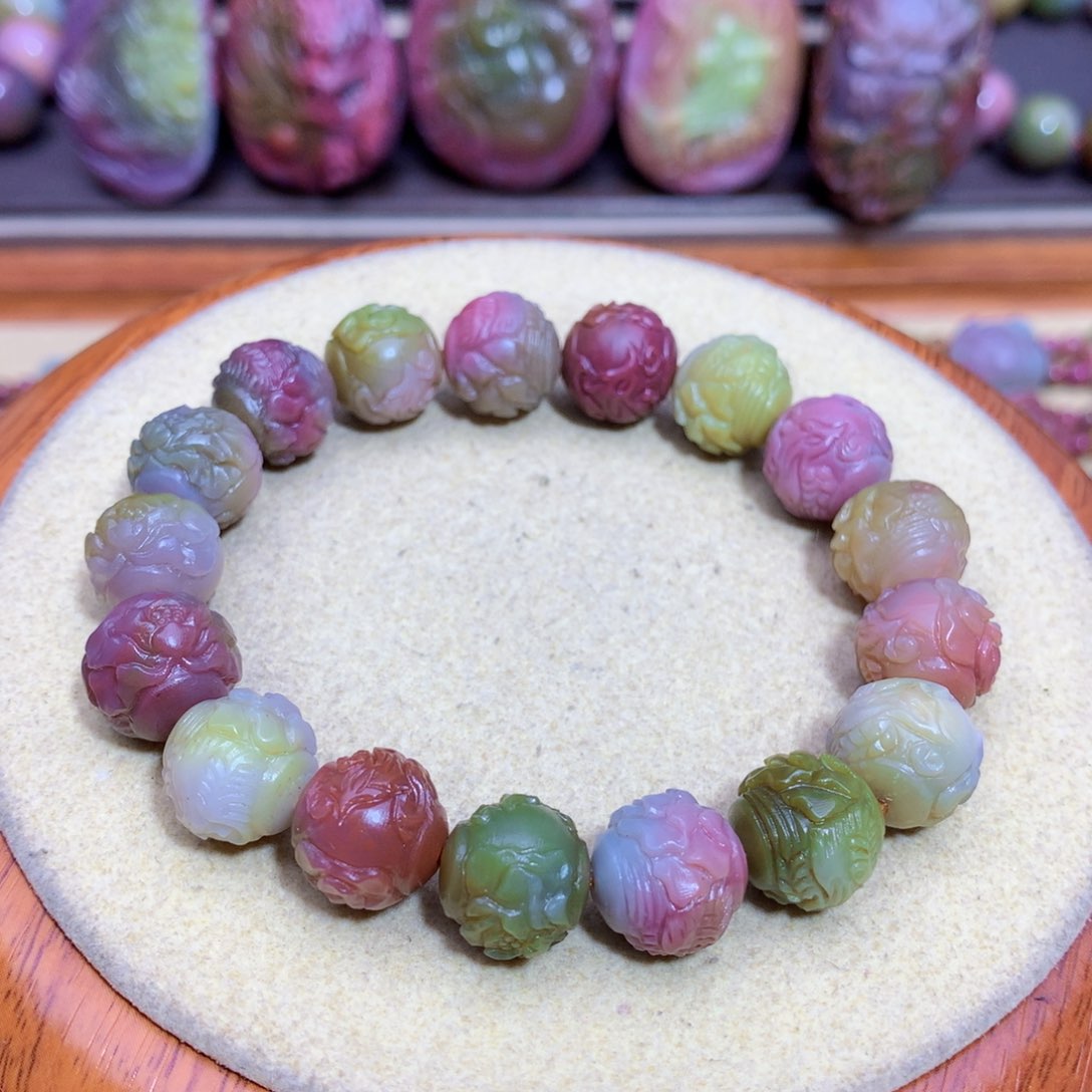 玛瑙手链未镶嵌盐源