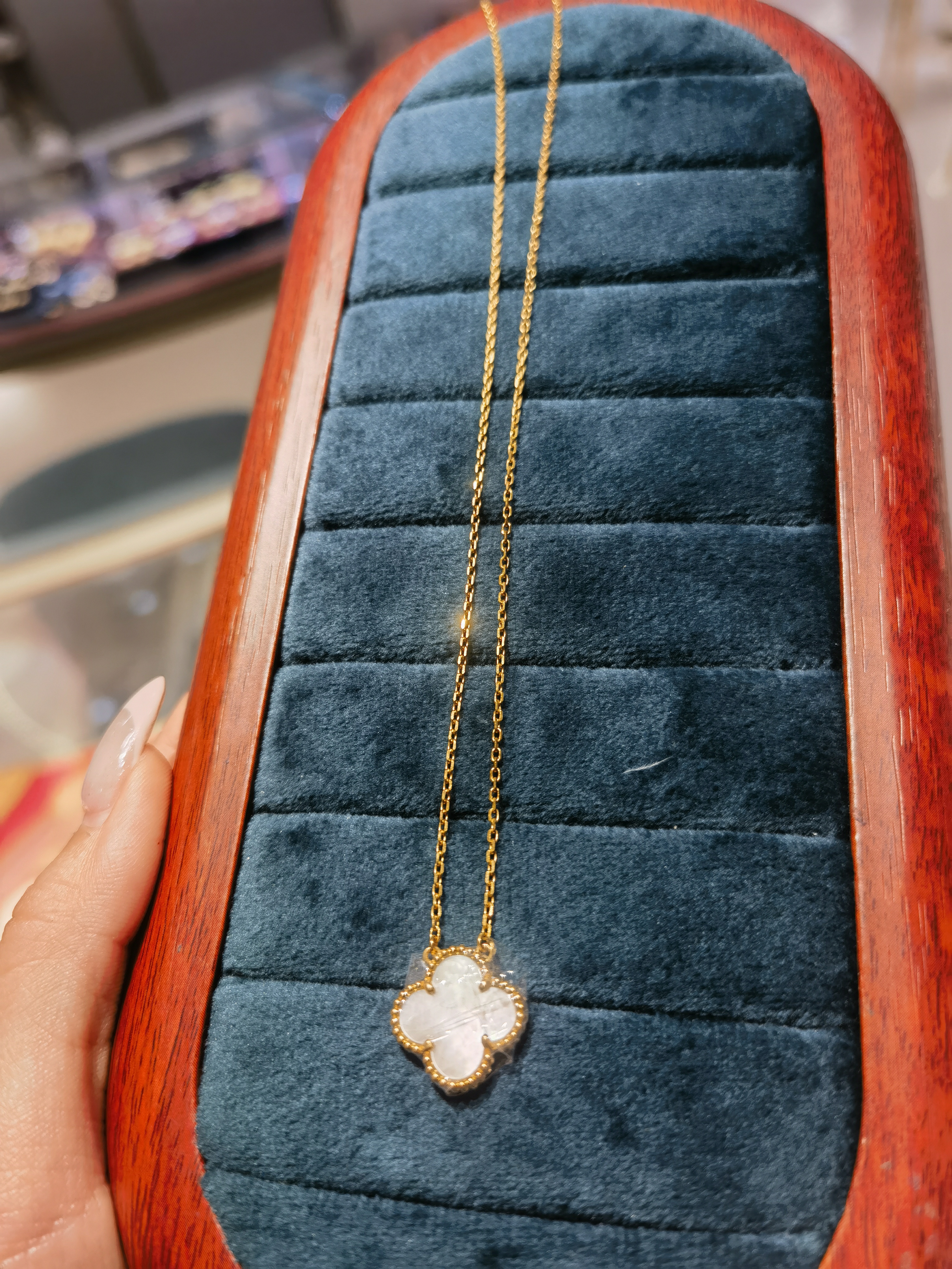 足金999四叶草项链5.29克