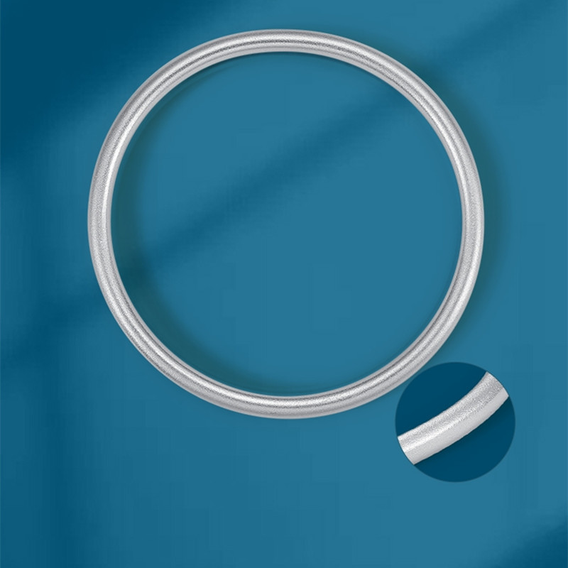 足银手镯 足银古法素圈手镯