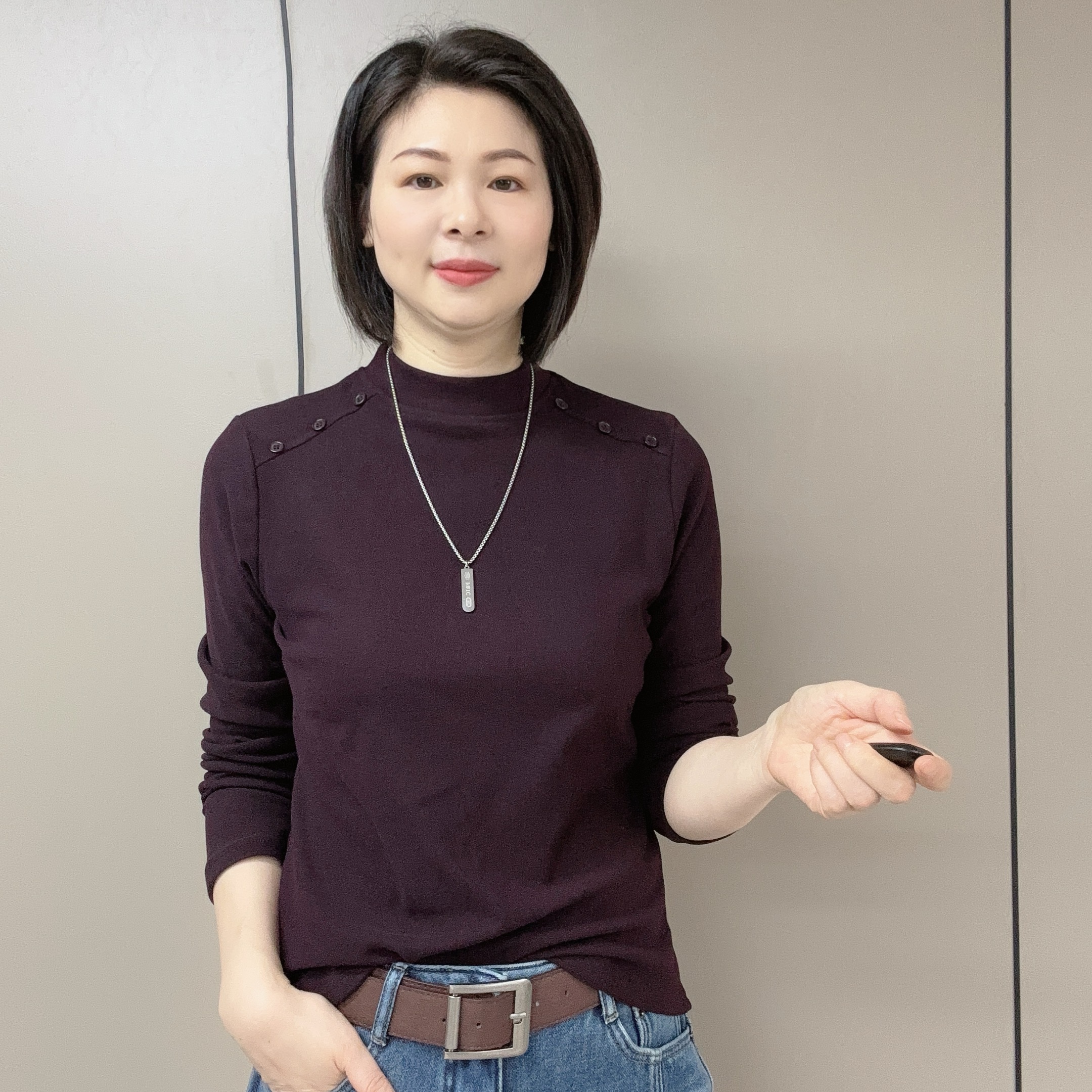 【魅力风】秋冬新款套头修身时尚洋气百搭上衣6638款