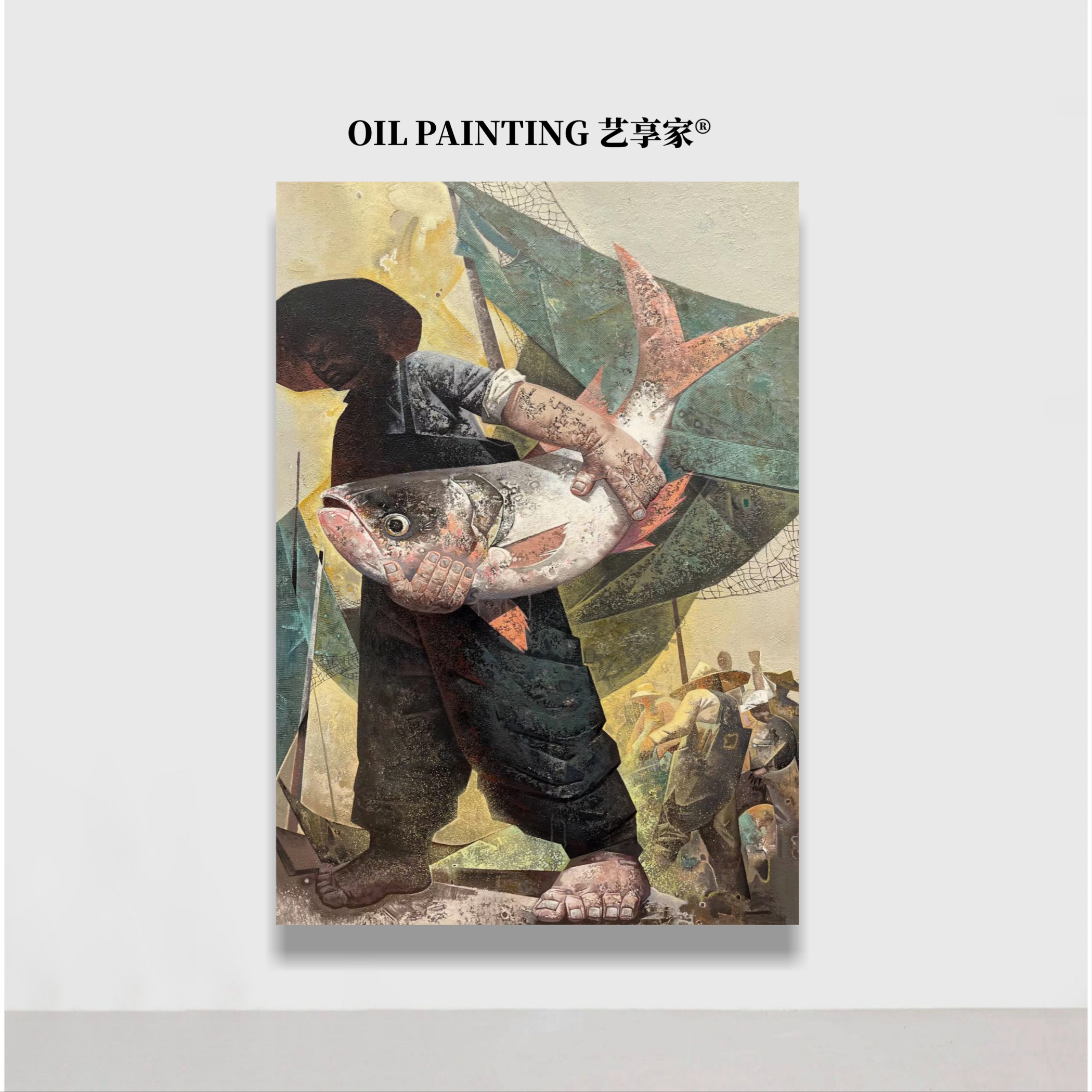 阚胜相油画《收获》122x180cm 原创油画创作 国展素材