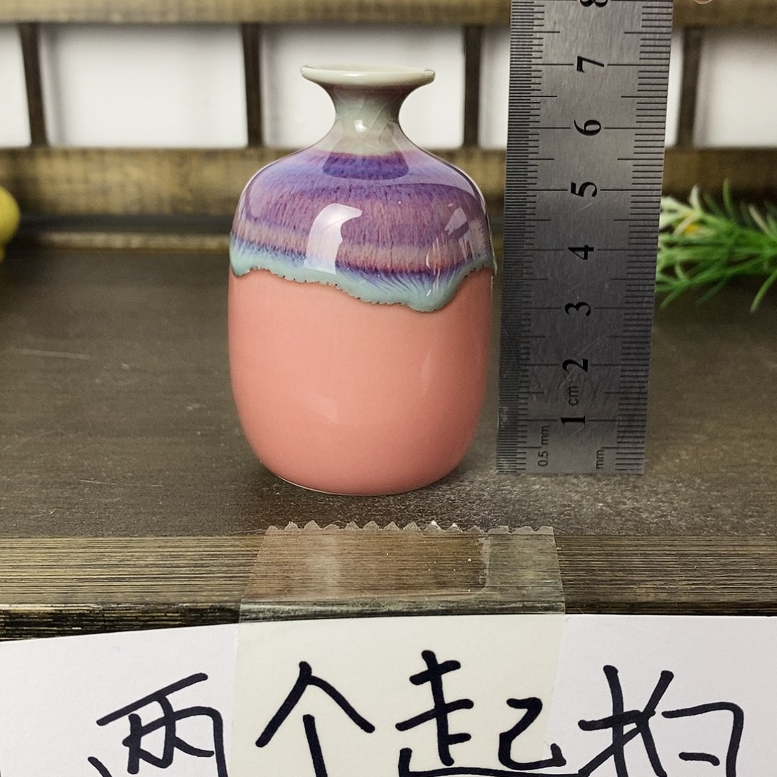 摆件景德镇高温陶瓷小花瓶