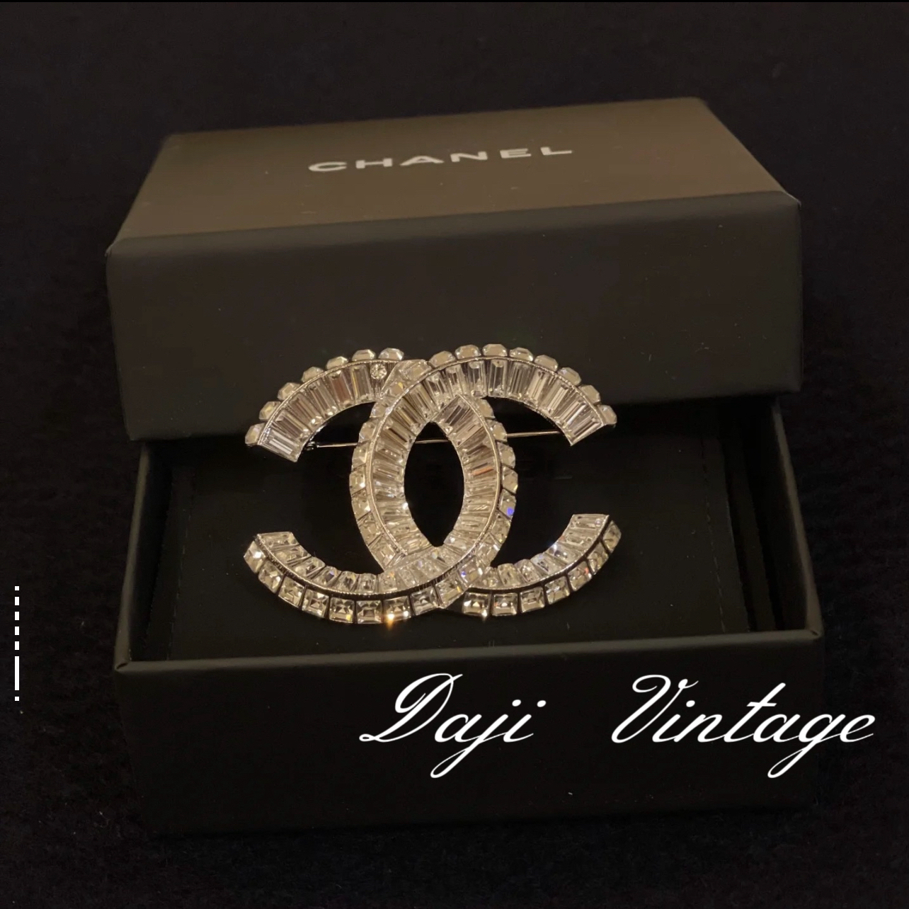 99新 Chanel/香奈儿 大吉中古/CHANEL香奈儿满钻双c胸针