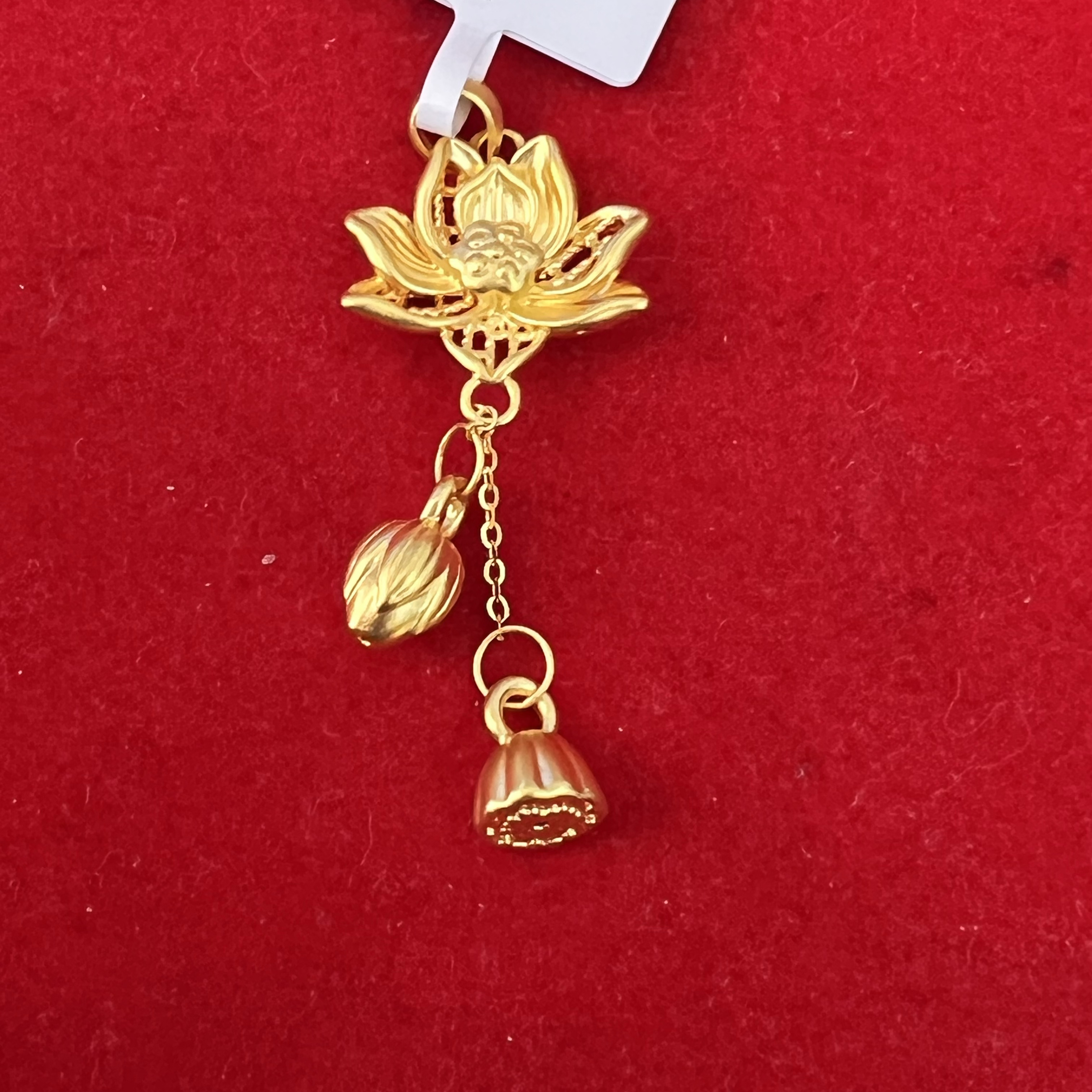 【思思专享】足金999 莲花  GP  1.23 纳金添福