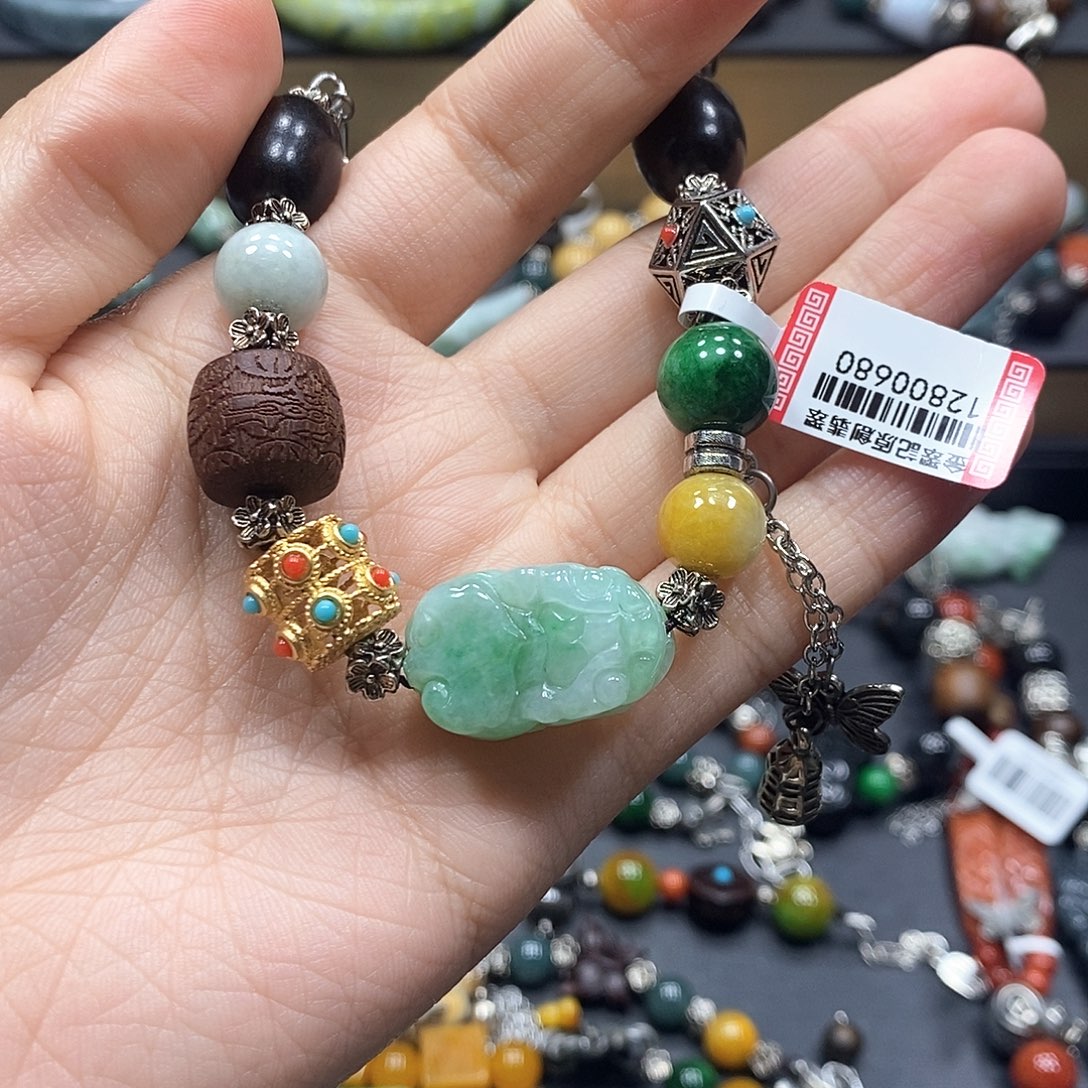 翡翠未镶嵌手链手链