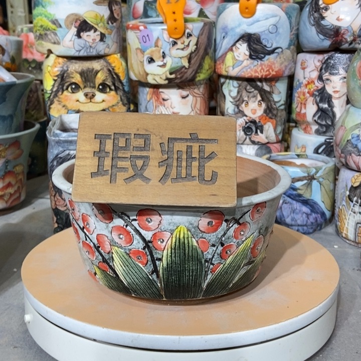 红陶景德镇艺术手绘作品