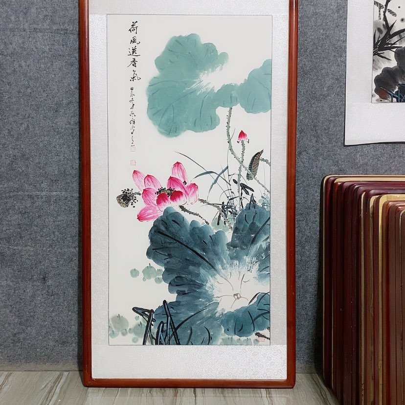 【闪购商品】国画书画作品带框125×65厘米