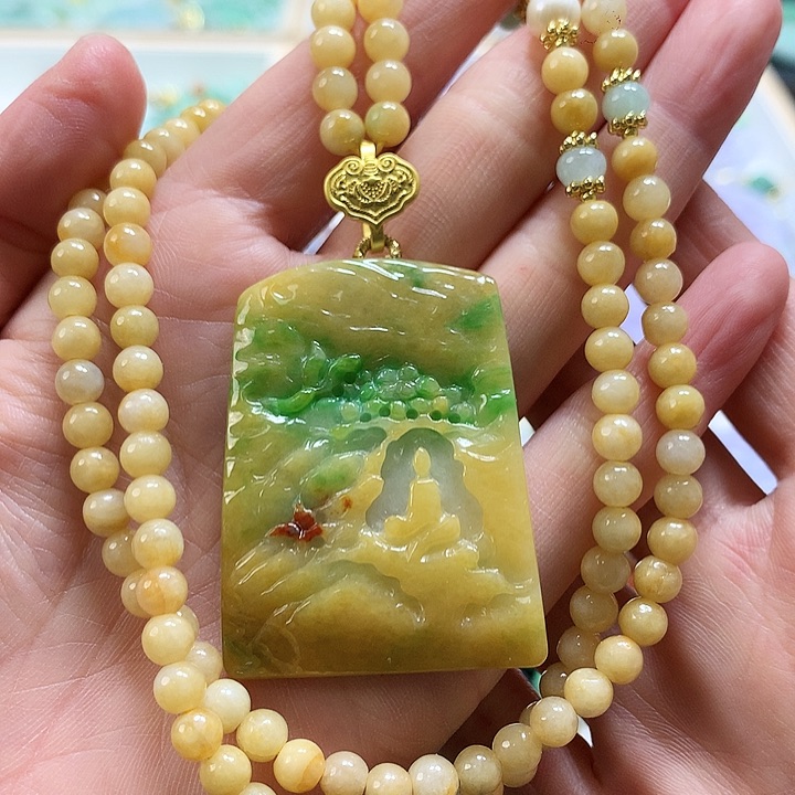 翡翠颈饰未镶嵌吊坠