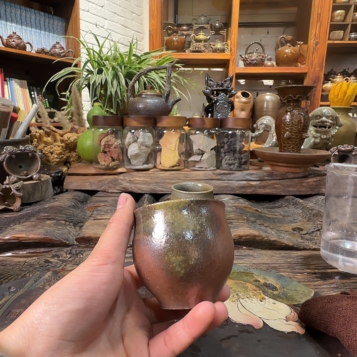 杯崔家龙窑高温柴烧120cc